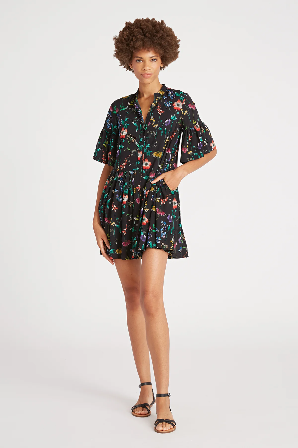 Harriot Mismatch Ruffle Dress - Image 5