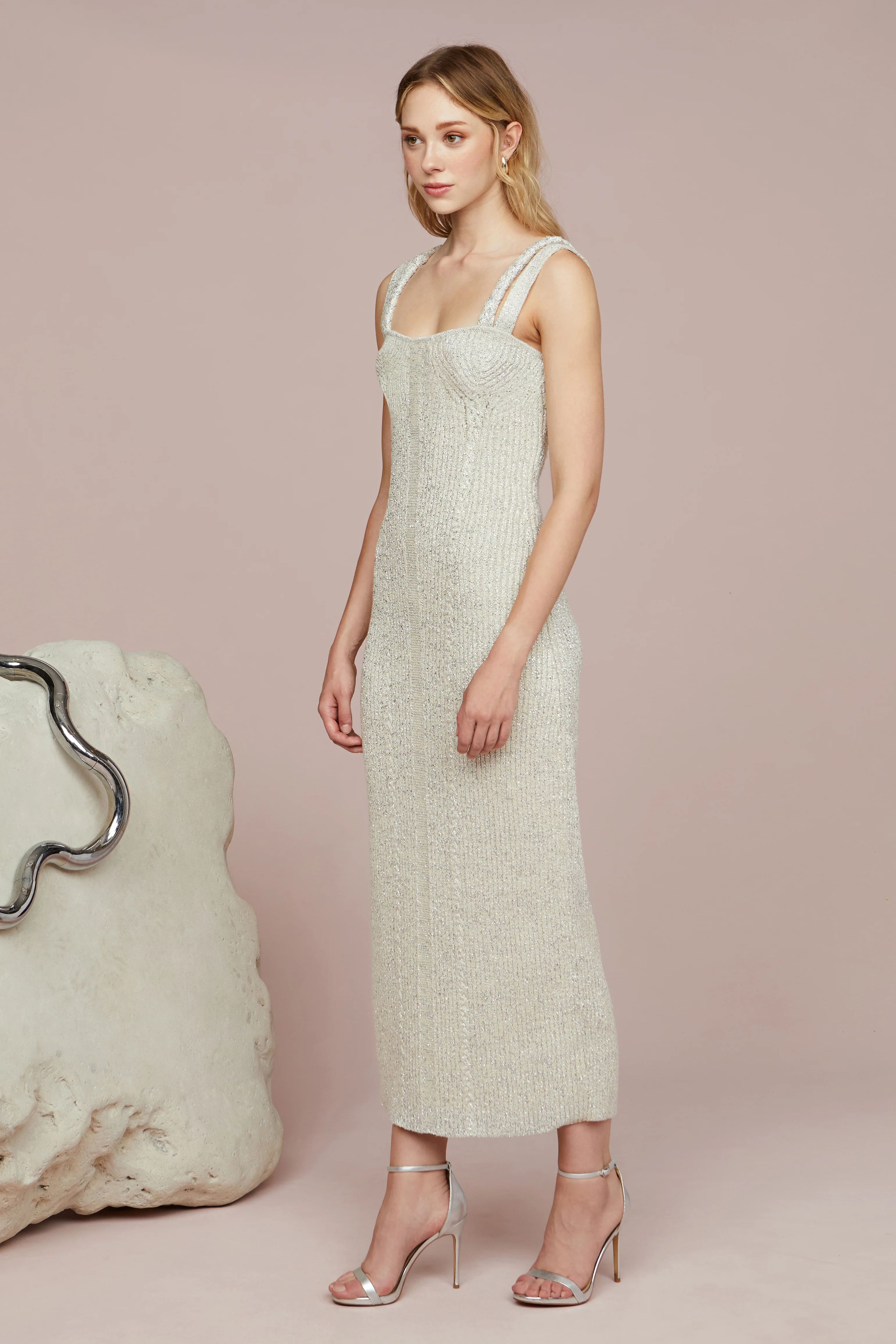 Indiyah Metallic Knit Midi - Image 3