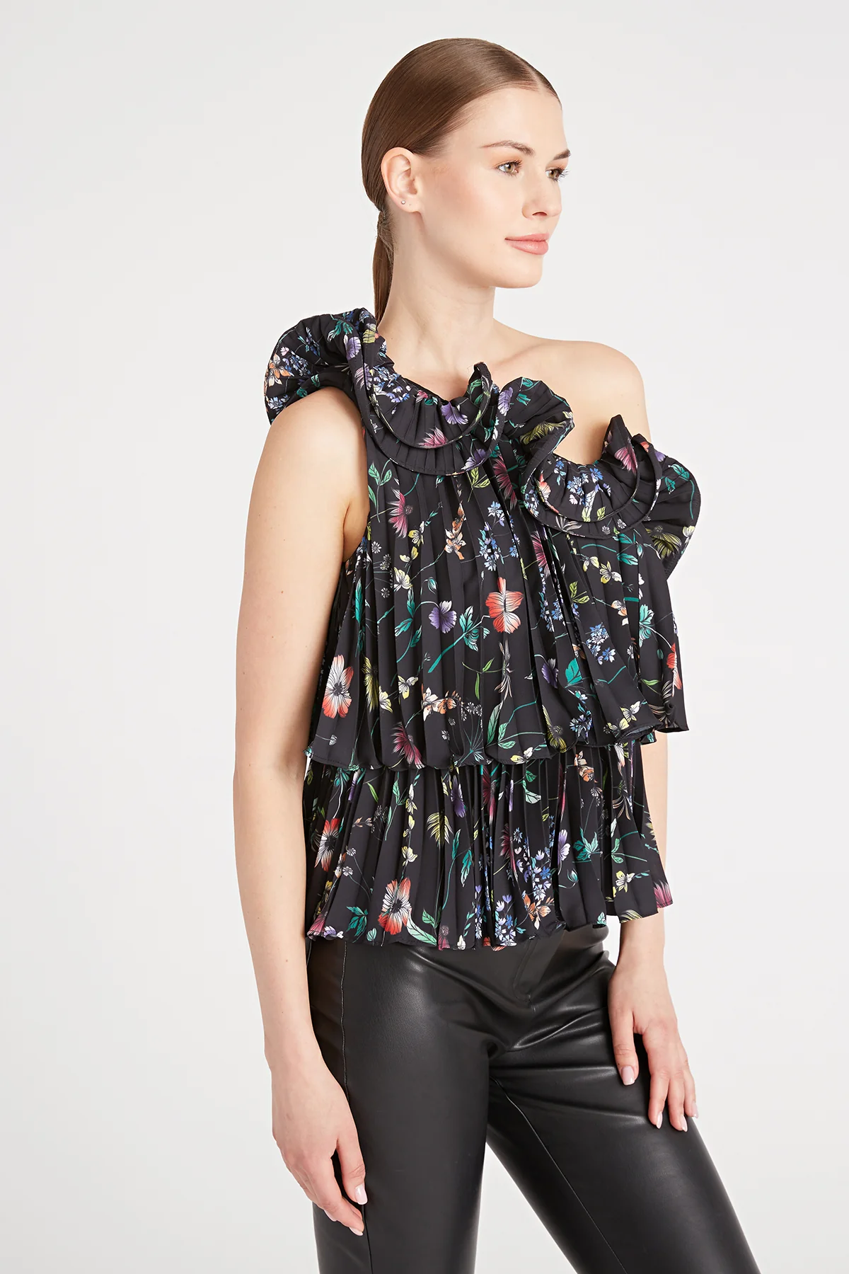 Isador Assymetrical Ruffle Top - Image 4