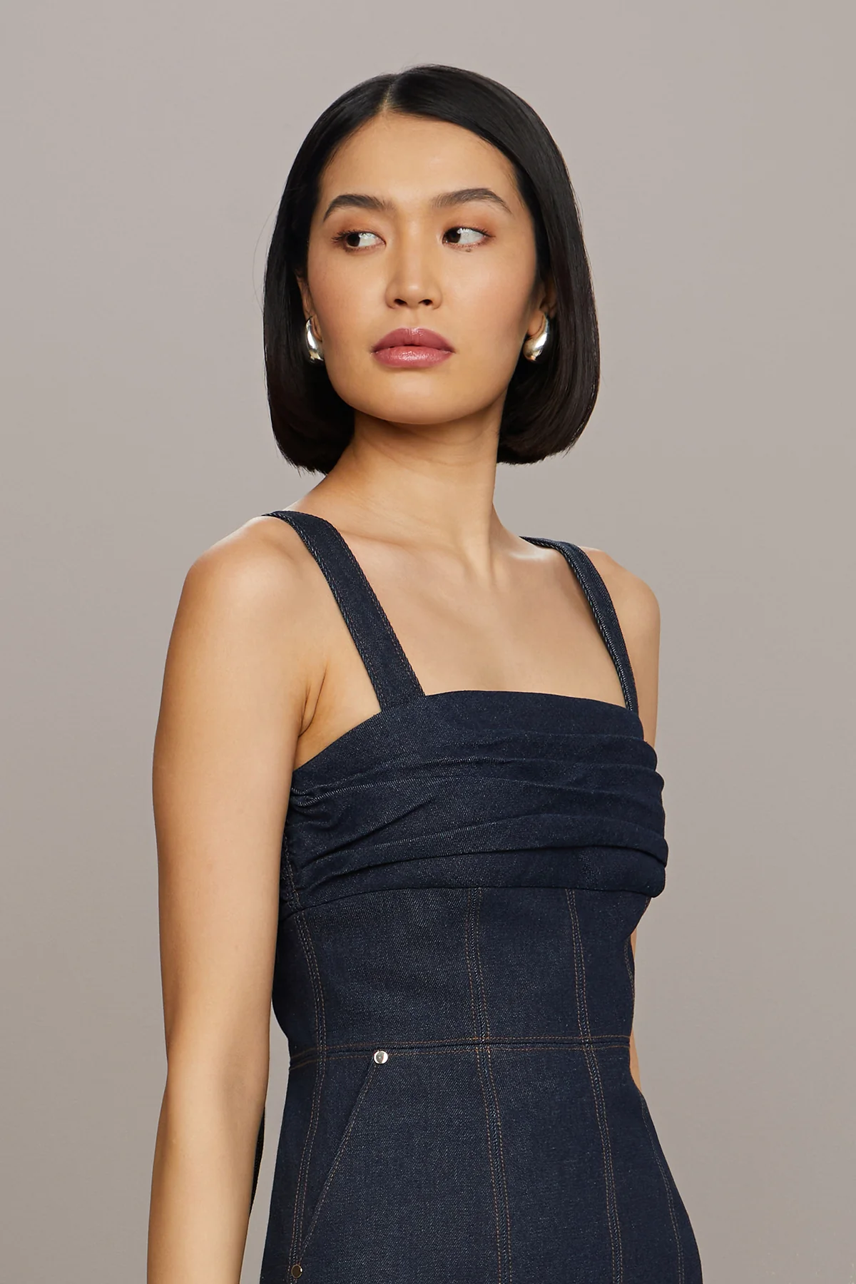 Jac Denim Combo Midi Dress - Image 4