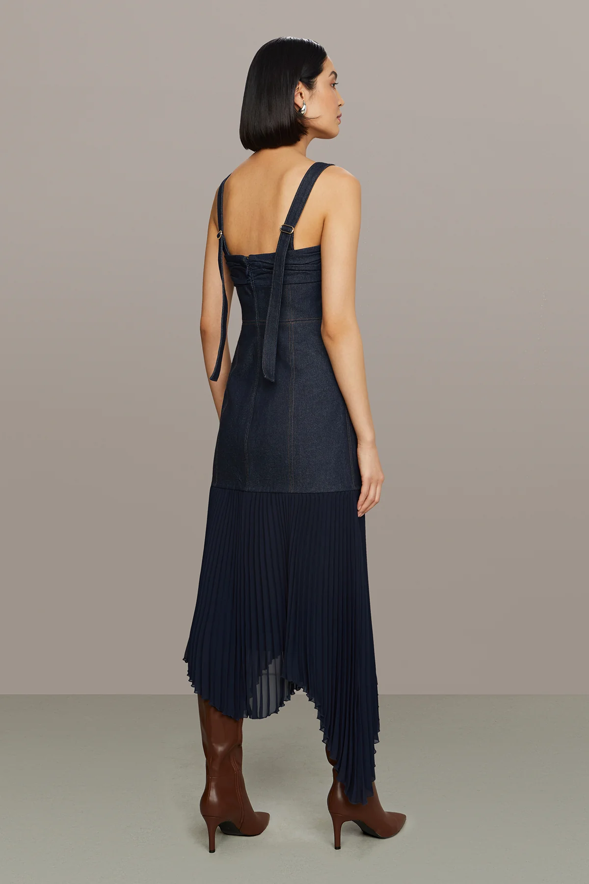 Jac Denim Combo Midi Dress - Image 7