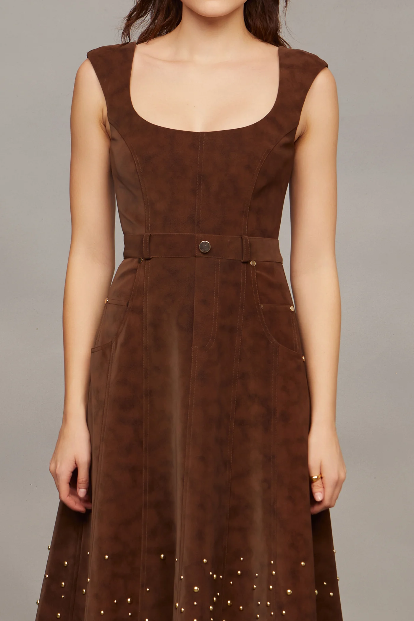 Kenny Suede Studded Midi - Image 4