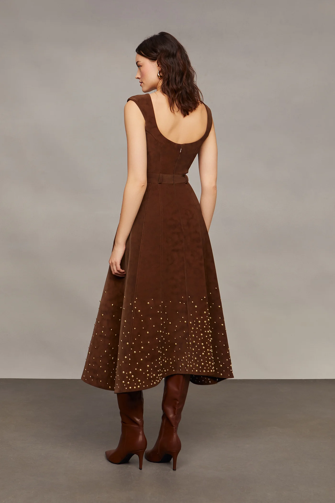 Kenny Suede Studded Midi - Image 5