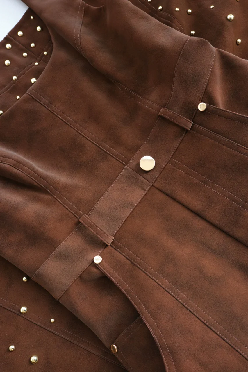 Kenny Suede Studded Midi - Image 6