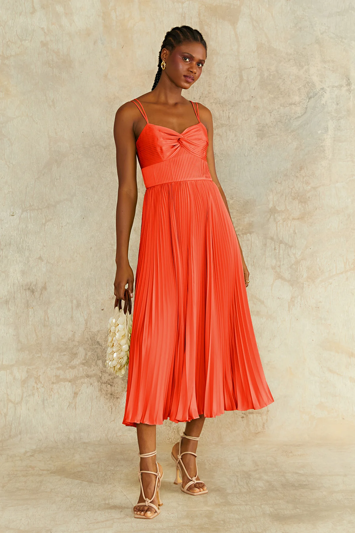 Krisley Pleated Midi Dress - Image 3