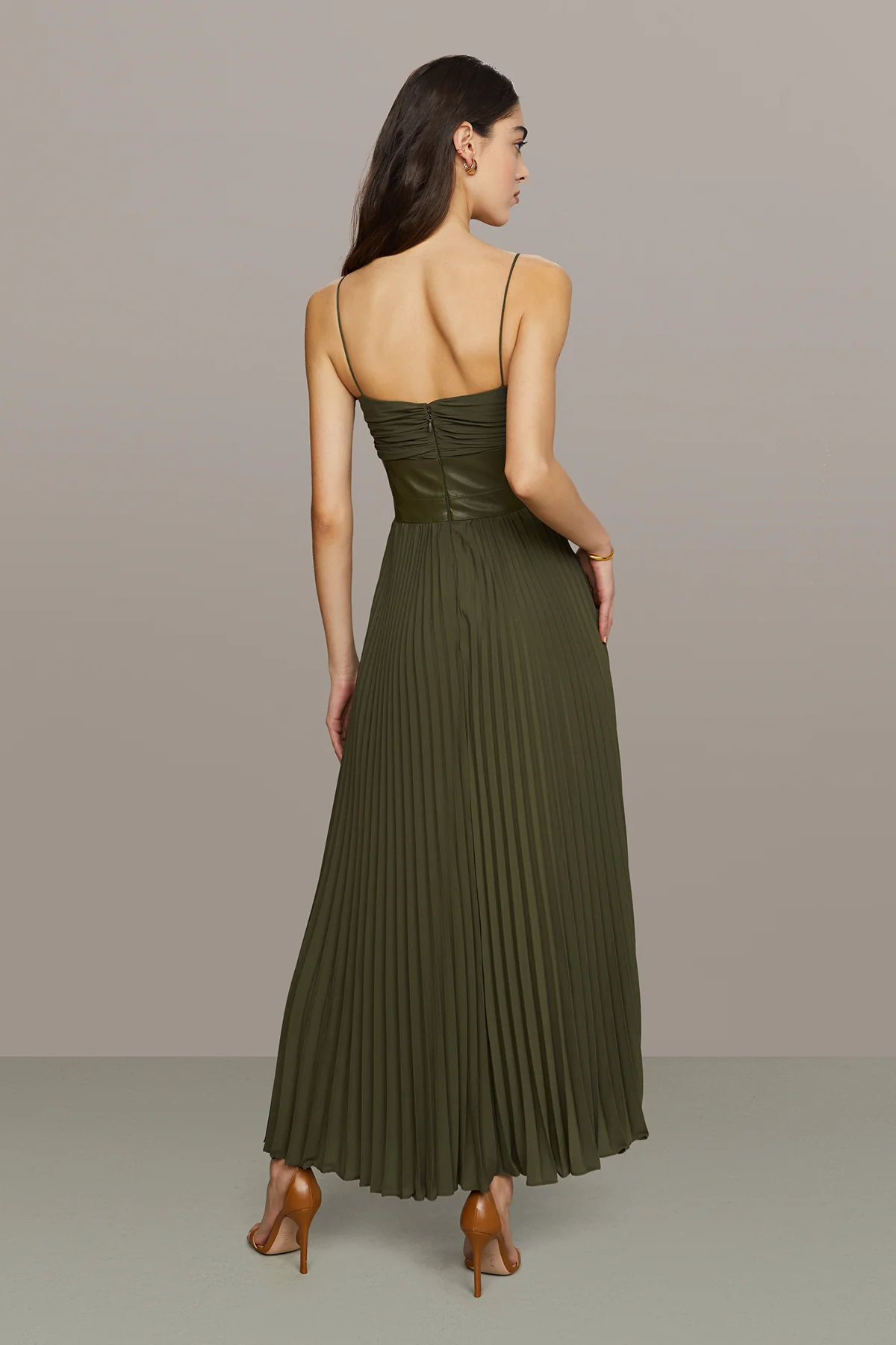 Linda Leather Combo Dress - Image 2