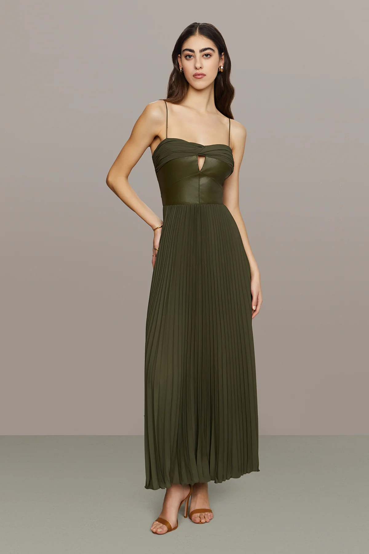 Linda Leather Combo Dress - Image 5