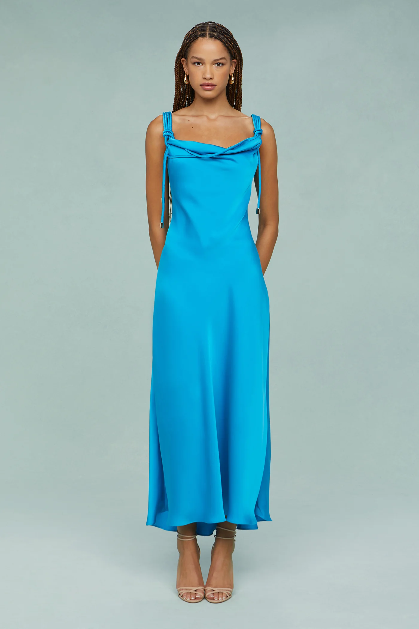 Liza Pleated Midi Dress