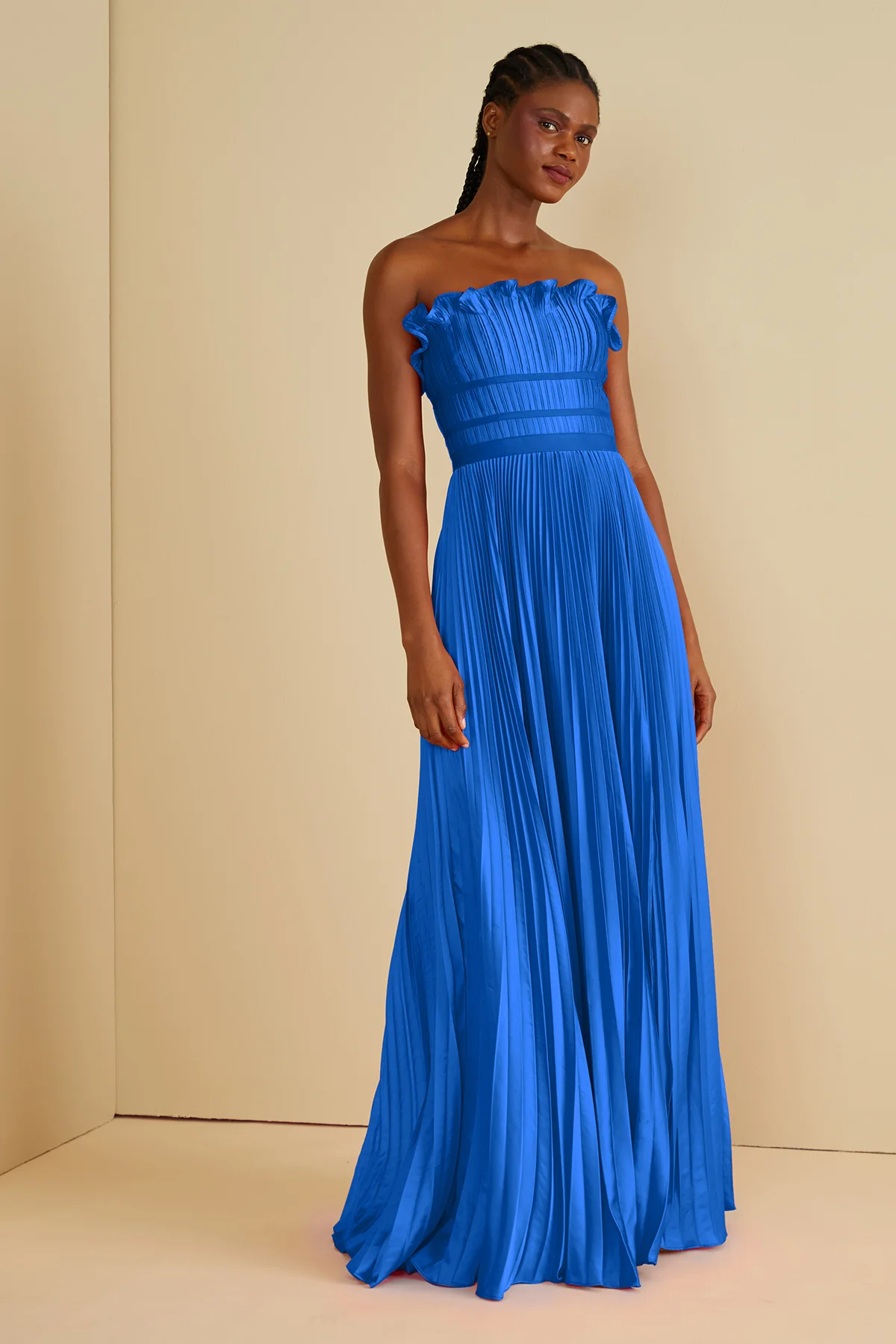 Losey Ruffle Neck Gown