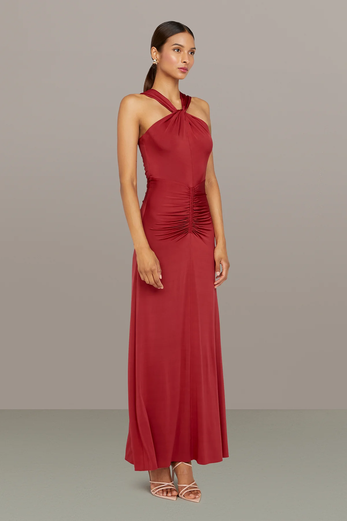 Mena Halter Jersey Dress - Image 3