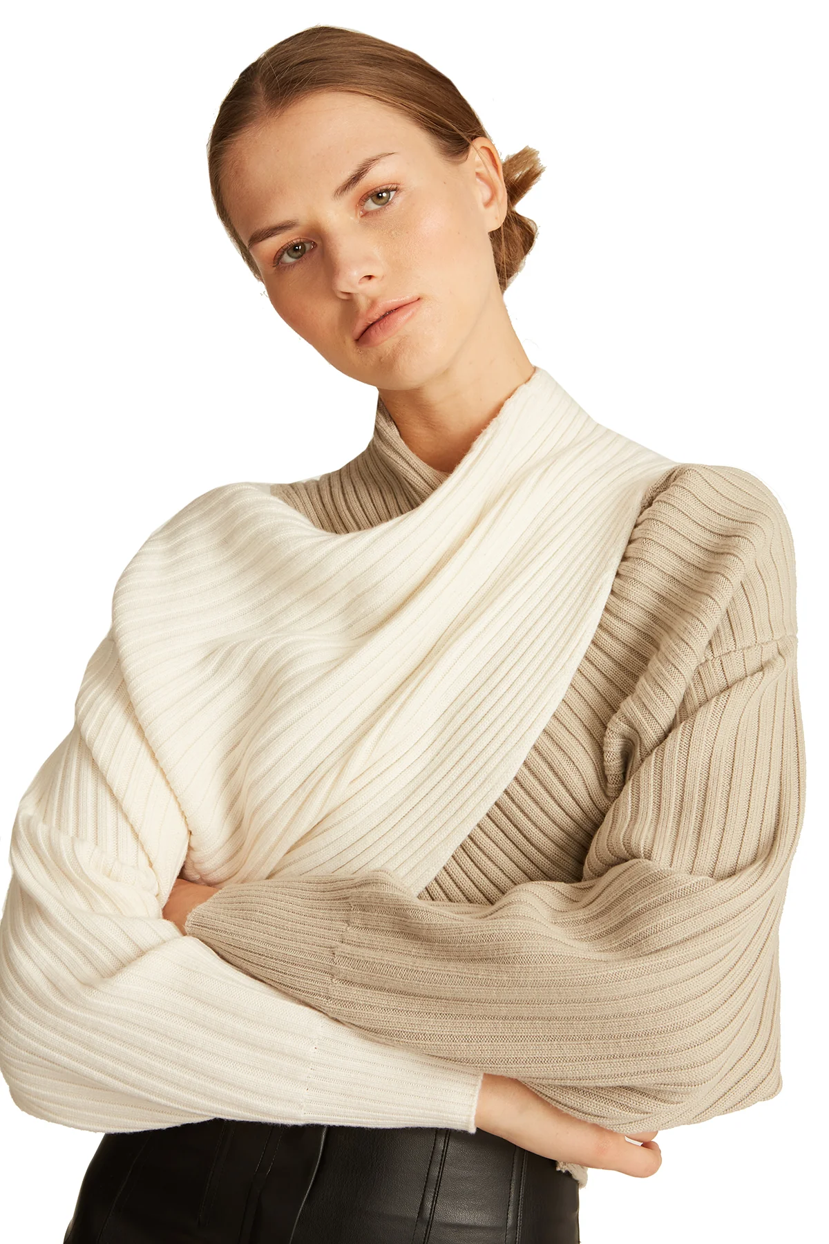 Milena Crop Wool Sweater - Image 4