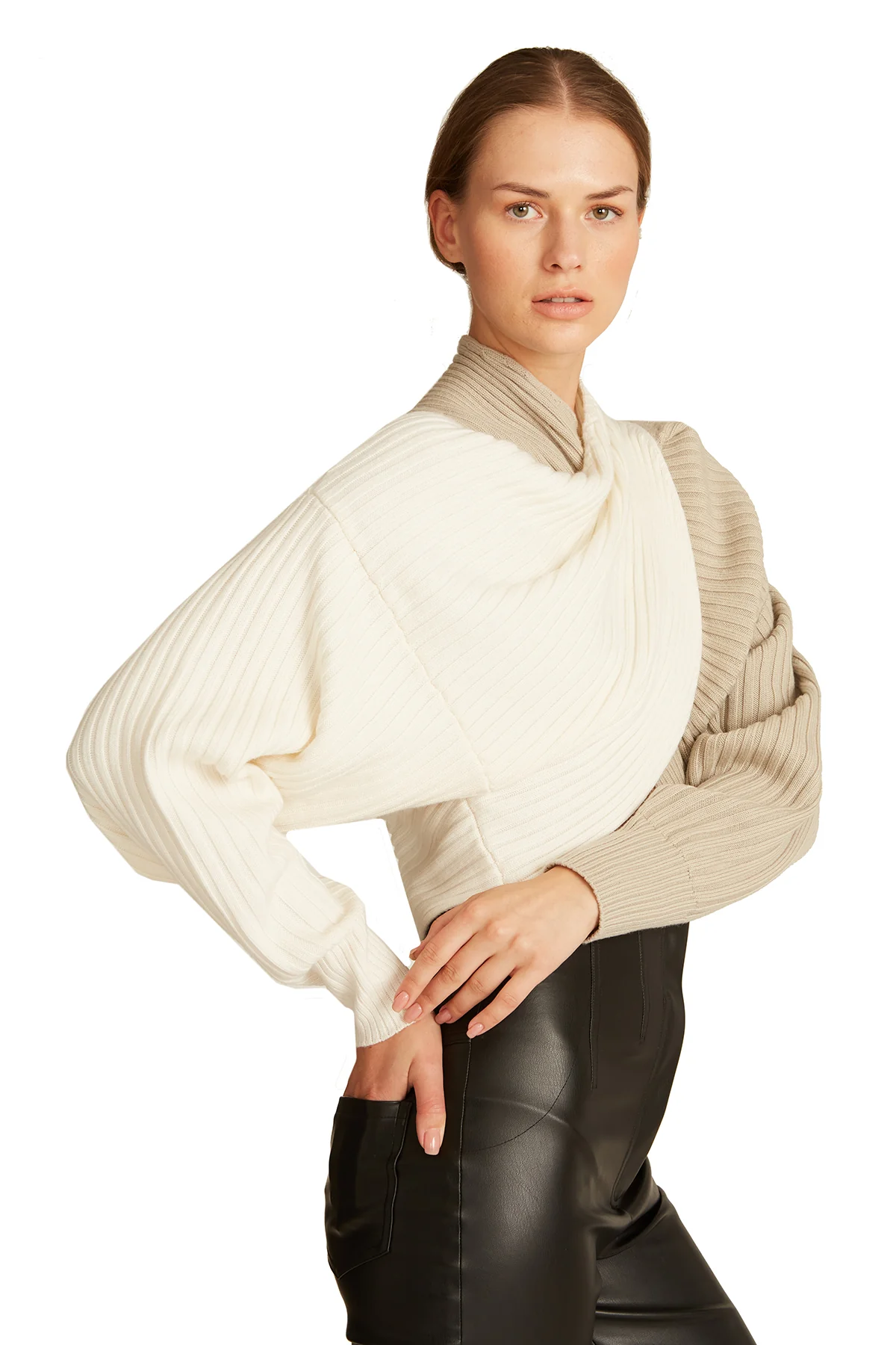 Milena Crop Wool Sweater - Image 5