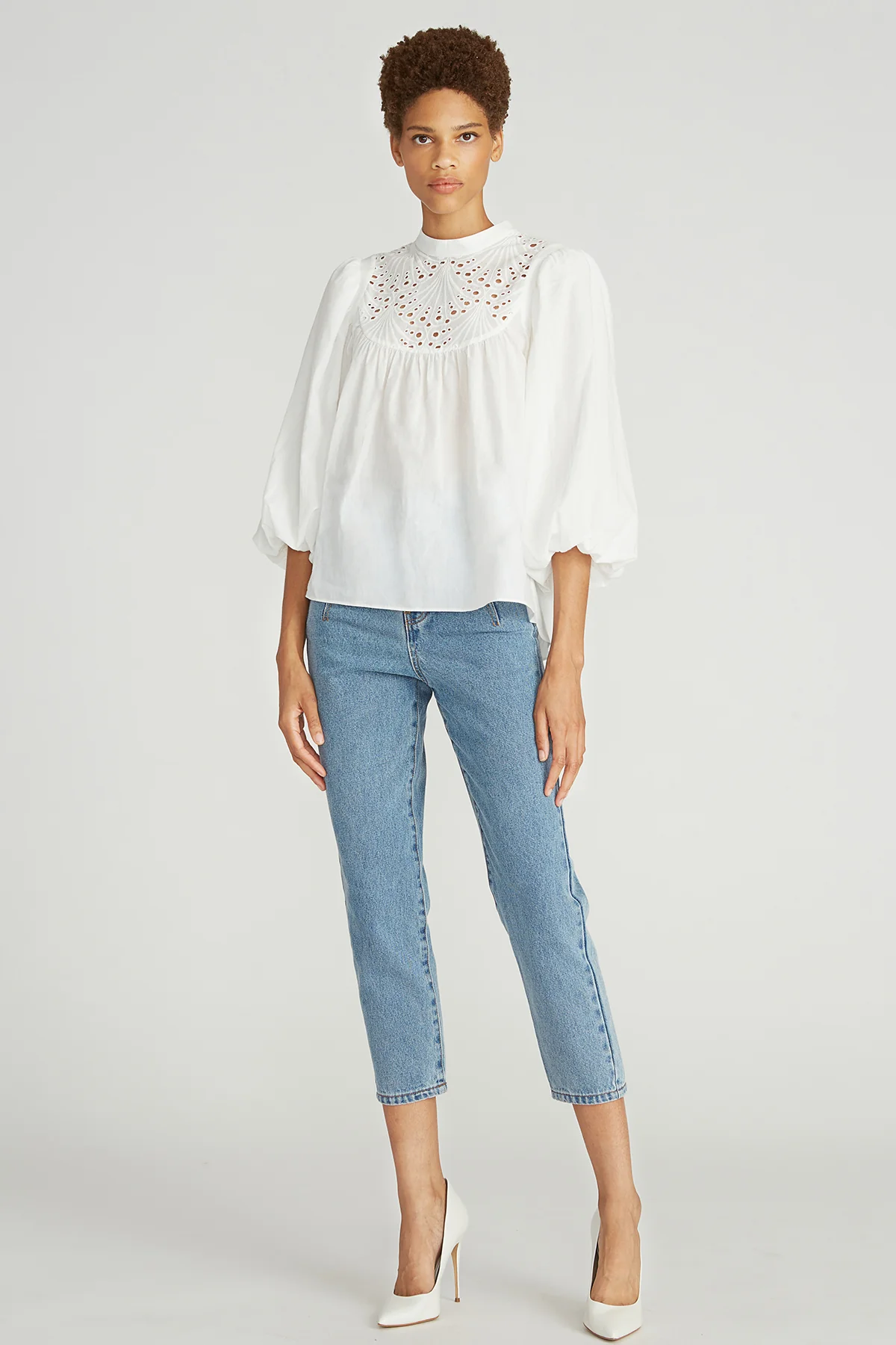 Miya Lace Combo Blouse - Image 2
