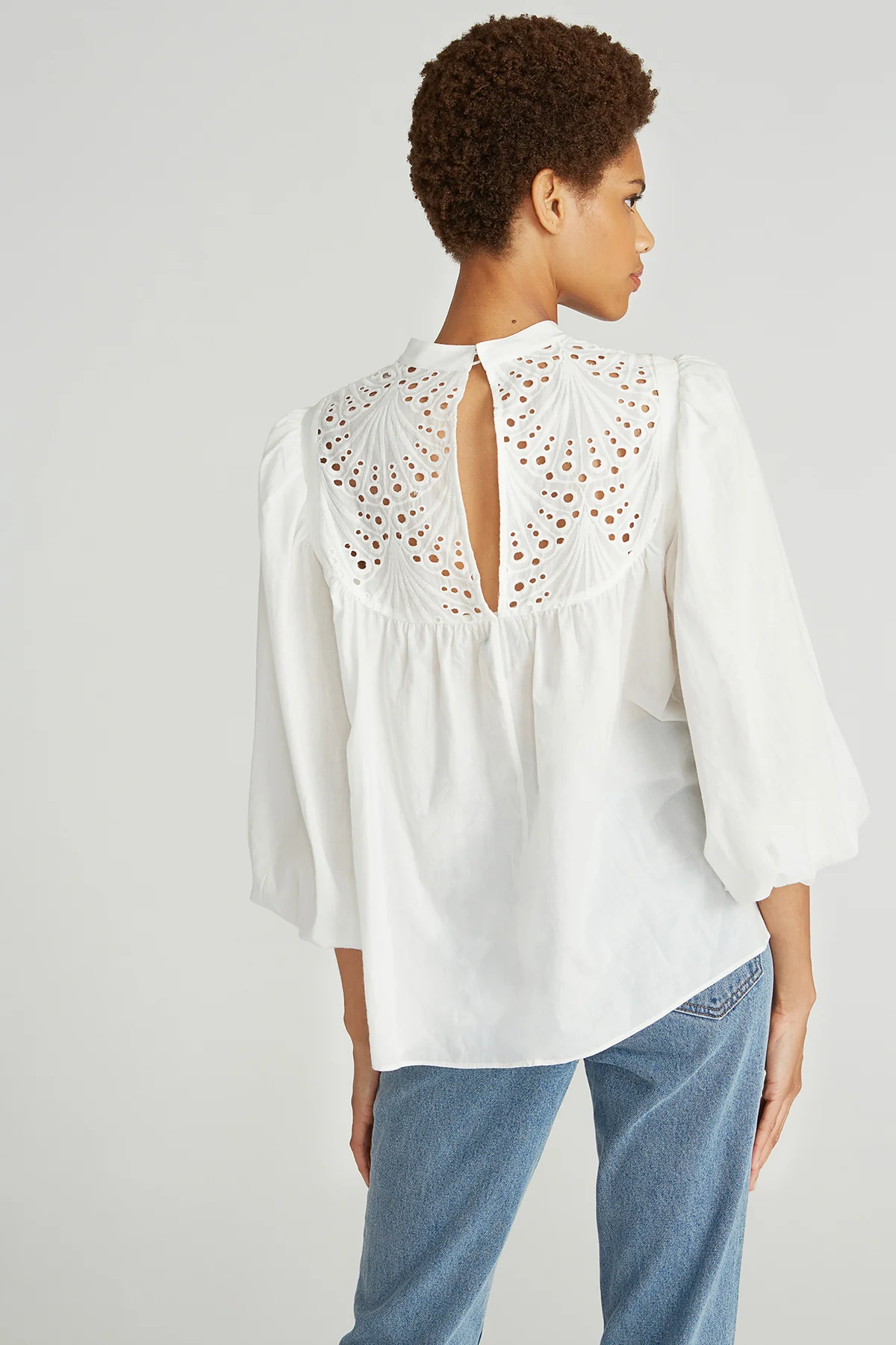 Miya Lace Combo Blouse - Image 3