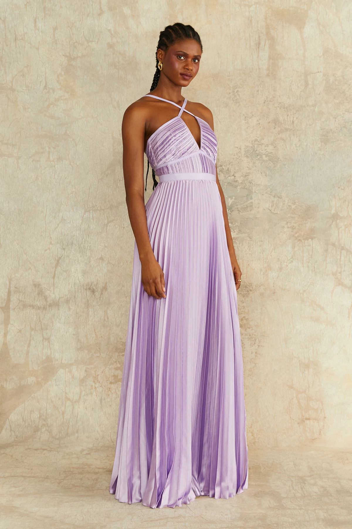 Nori Plunge Halter Gown - Image 3