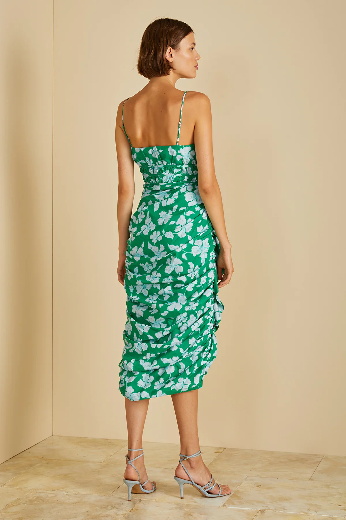 Olly Ruched Midi Dress - Image 2
