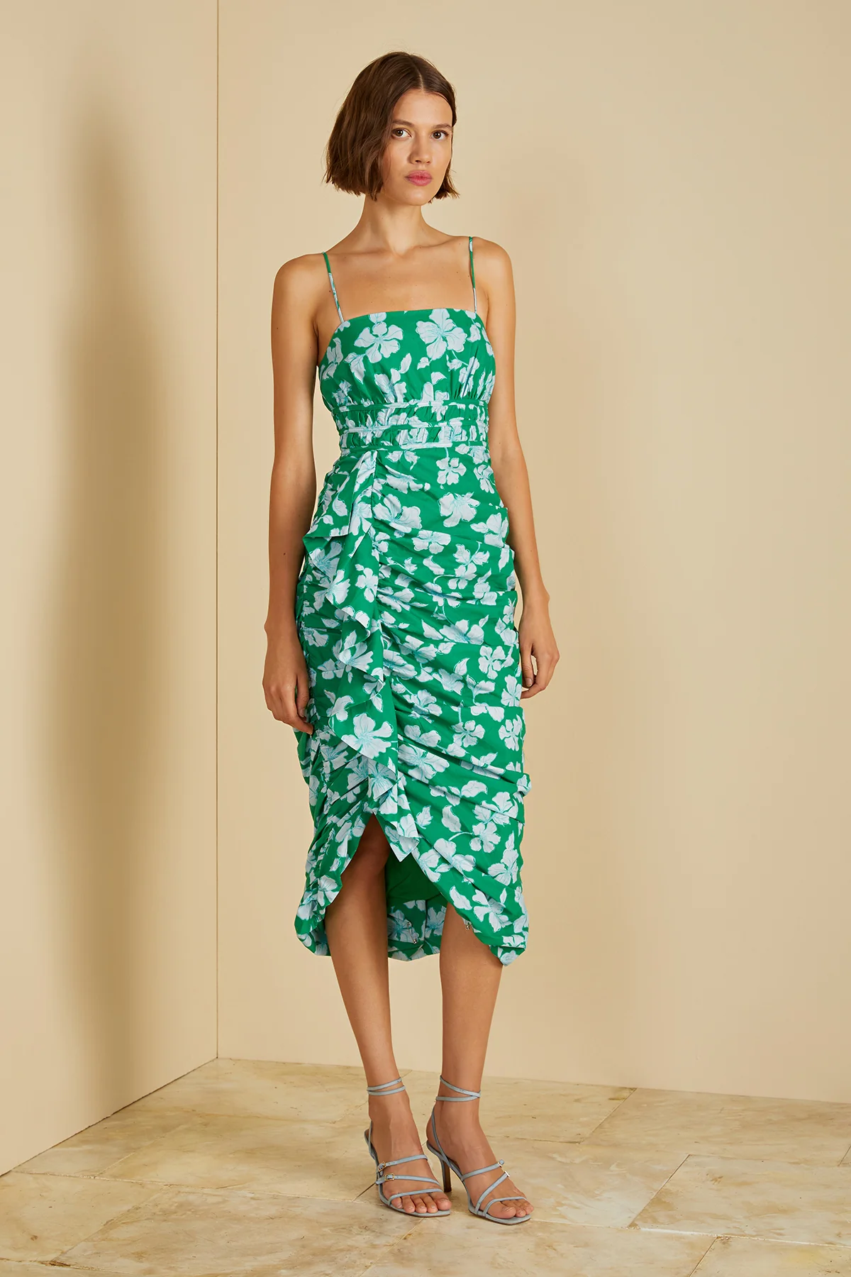 Olly Ruched Midi Dress - Image 4