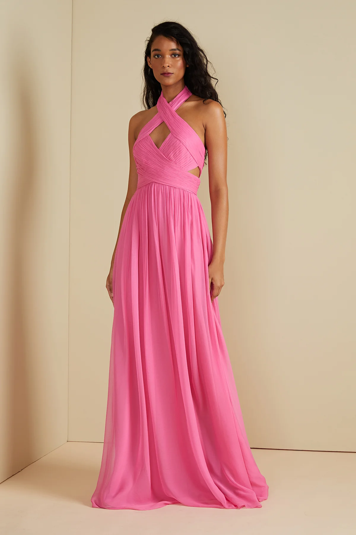 Paula Criss Cross Halter Gown - Image 4