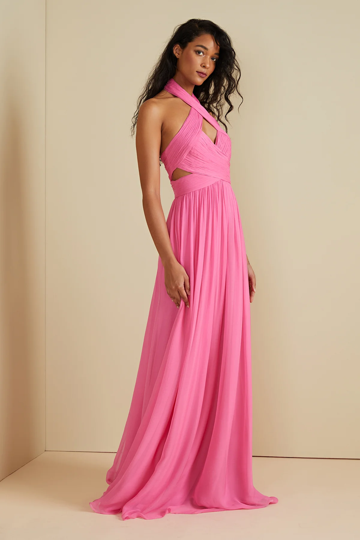Paula Criss Cross Halter Gown - Image 6