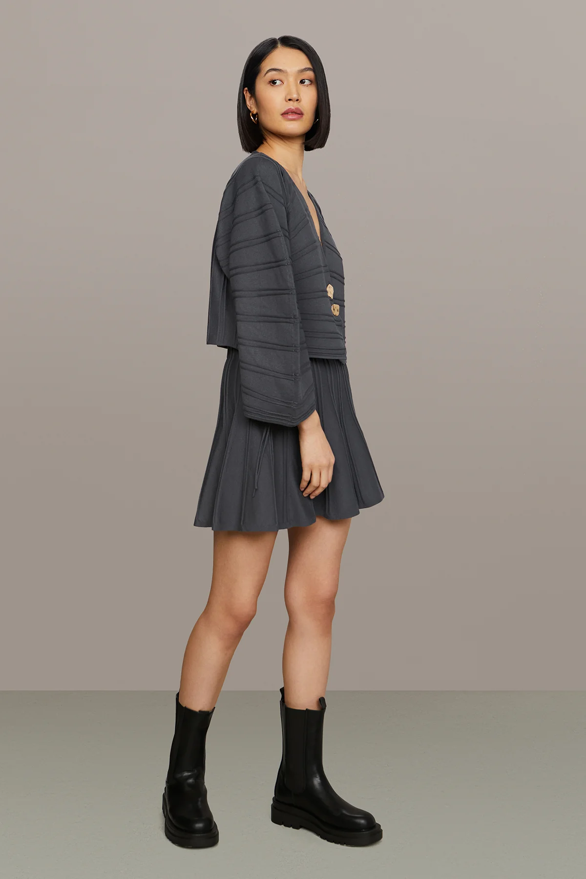 Pebble Pleated Cardigan - Image 4