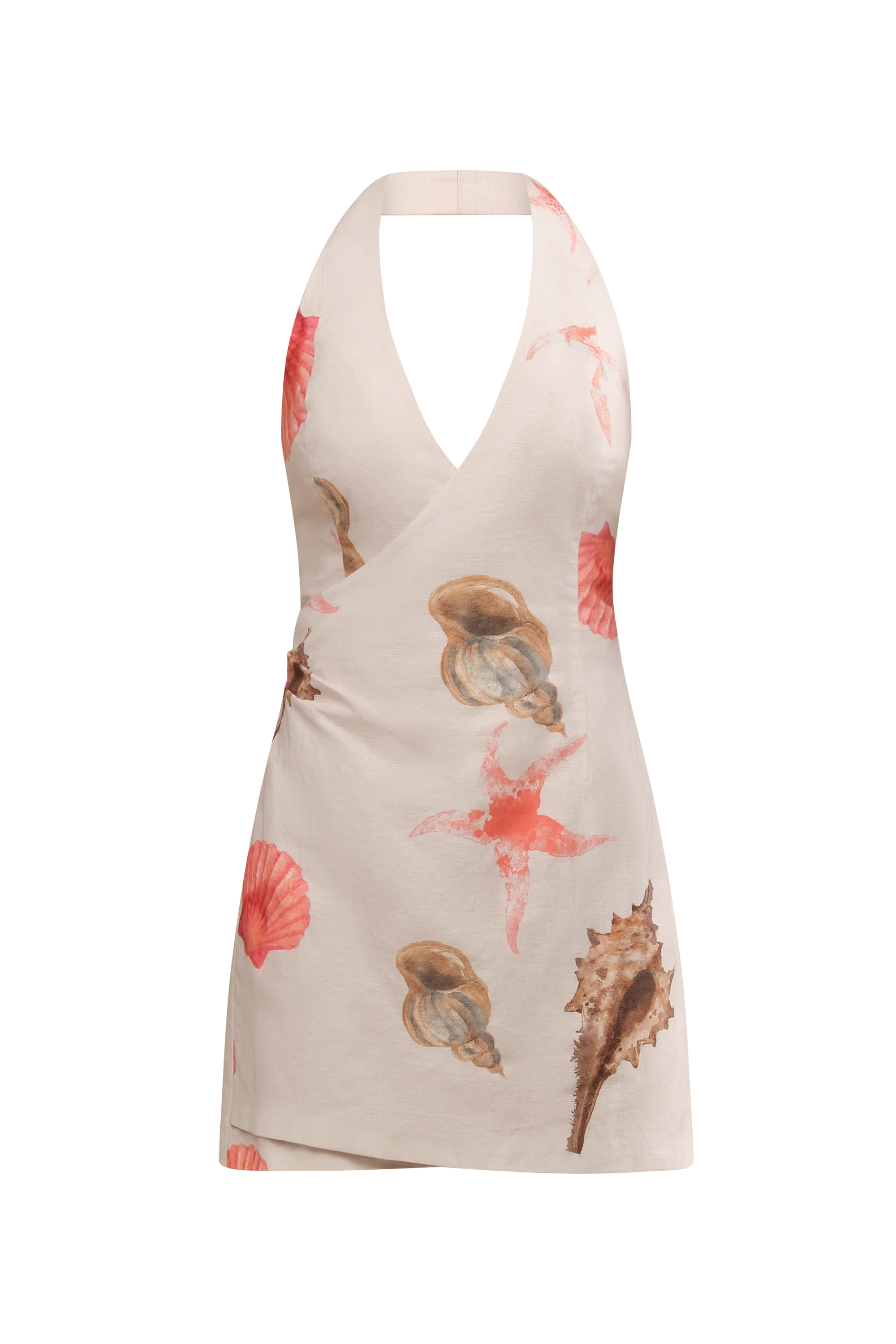 Quinley Halter Wrap Mini Dress - Image 8
