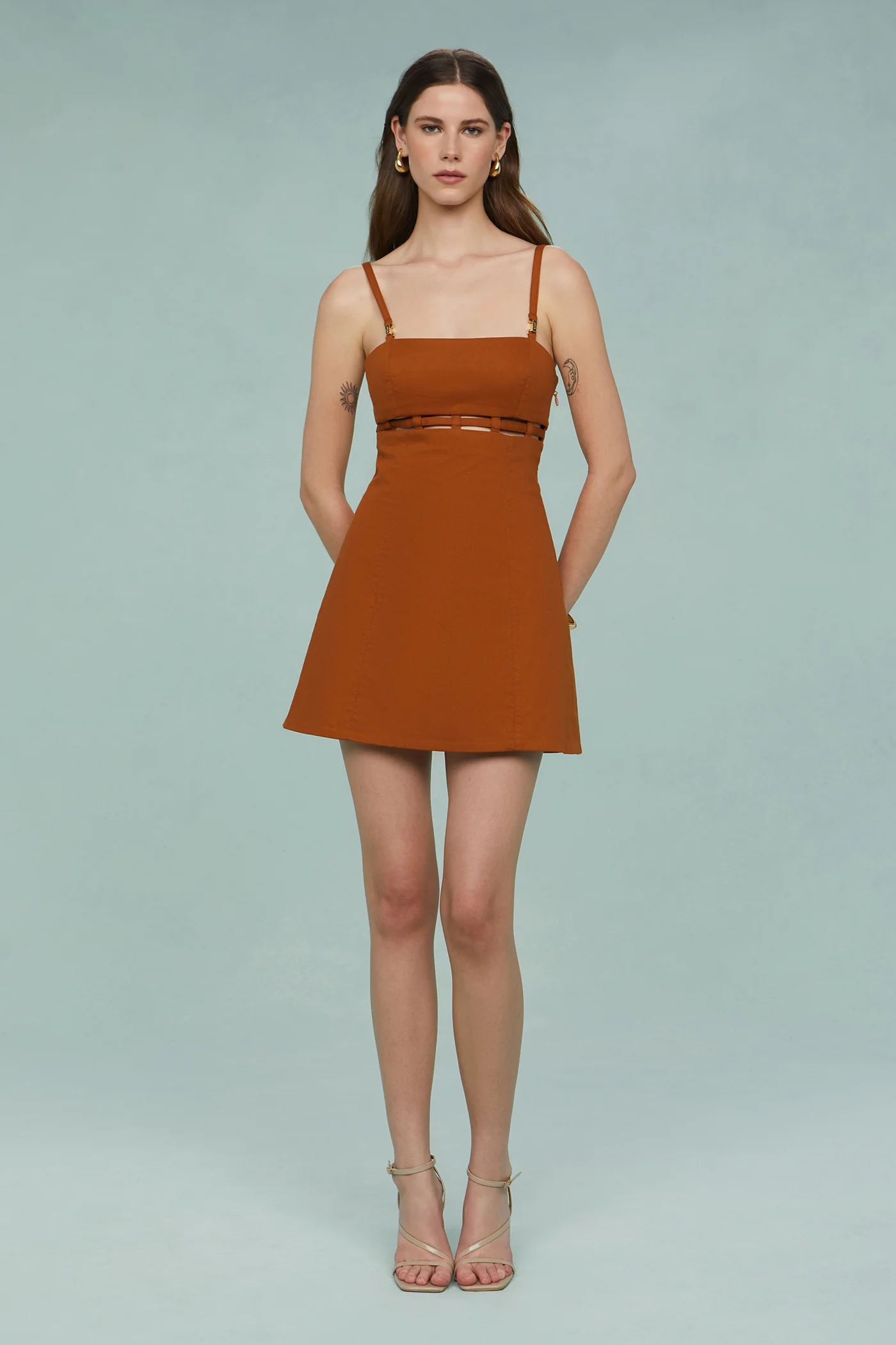 Rei Twill Mini Dress - Image 5