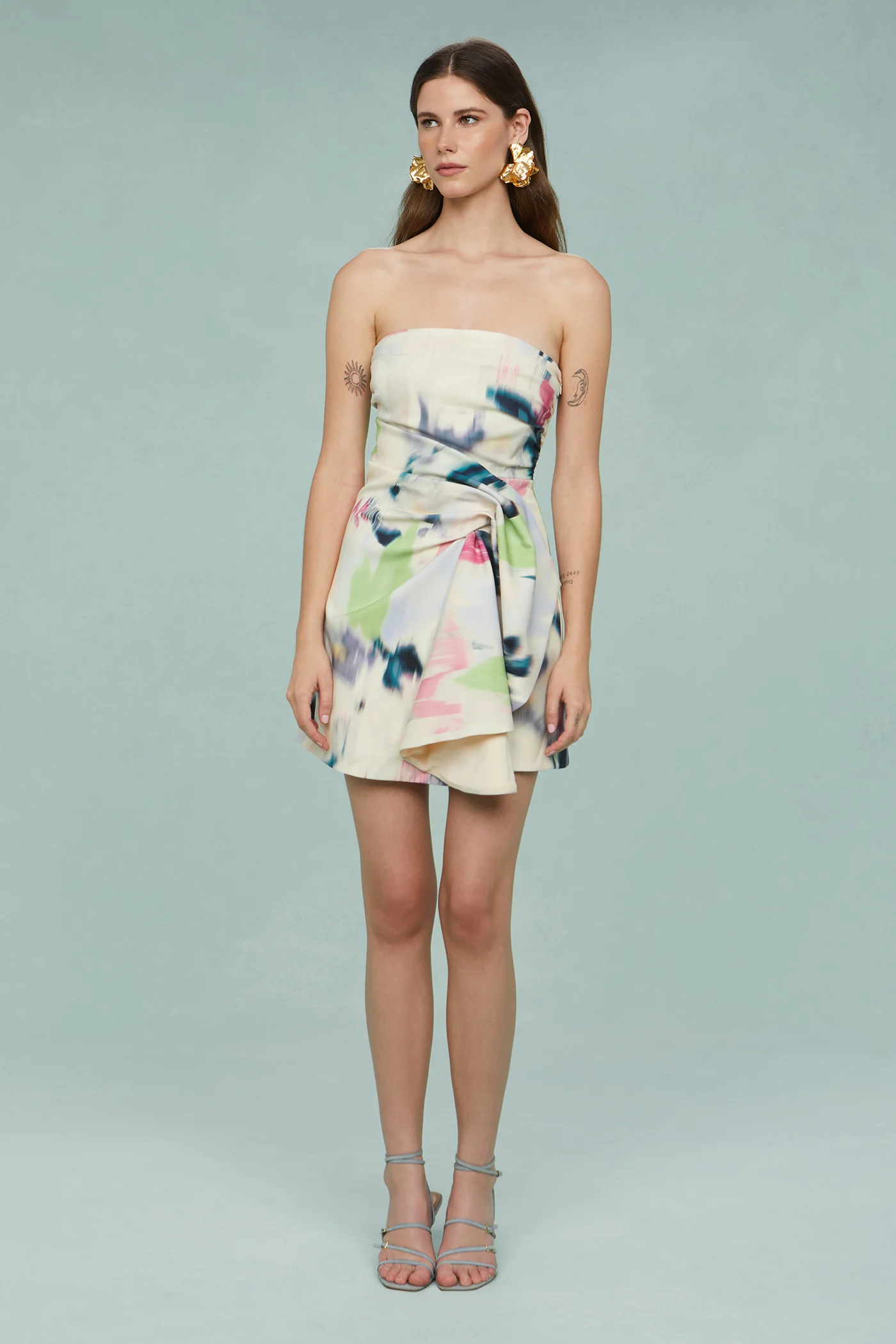 Roma Drape Mini Dress - Image 5