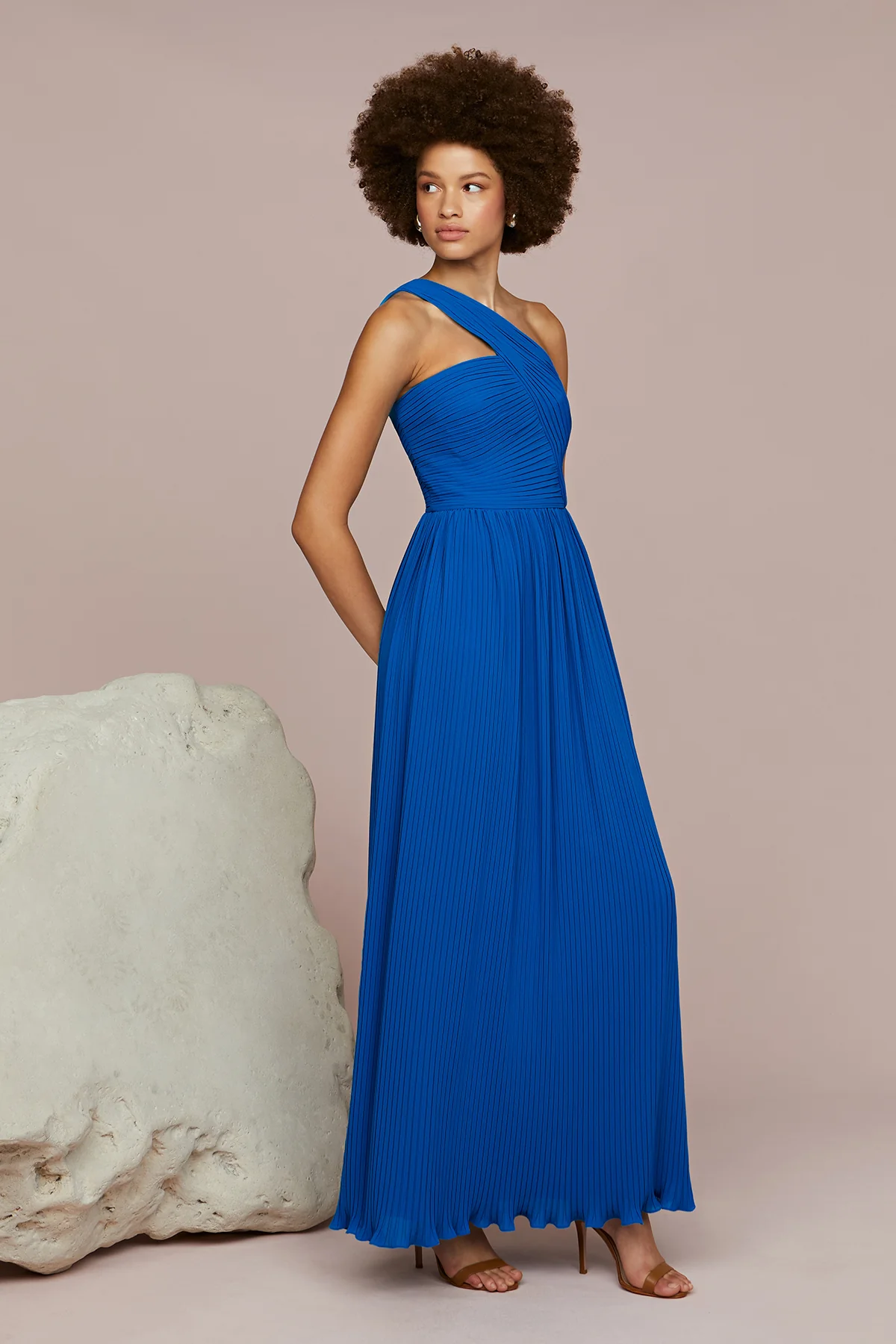 Skye Deep V Pleated Gown - Image 3