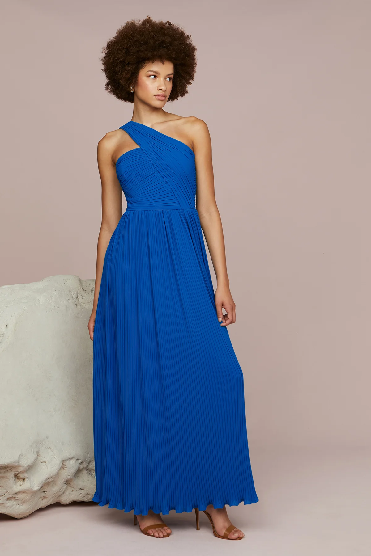 Skye Deep V Pleated Gown - Image 4