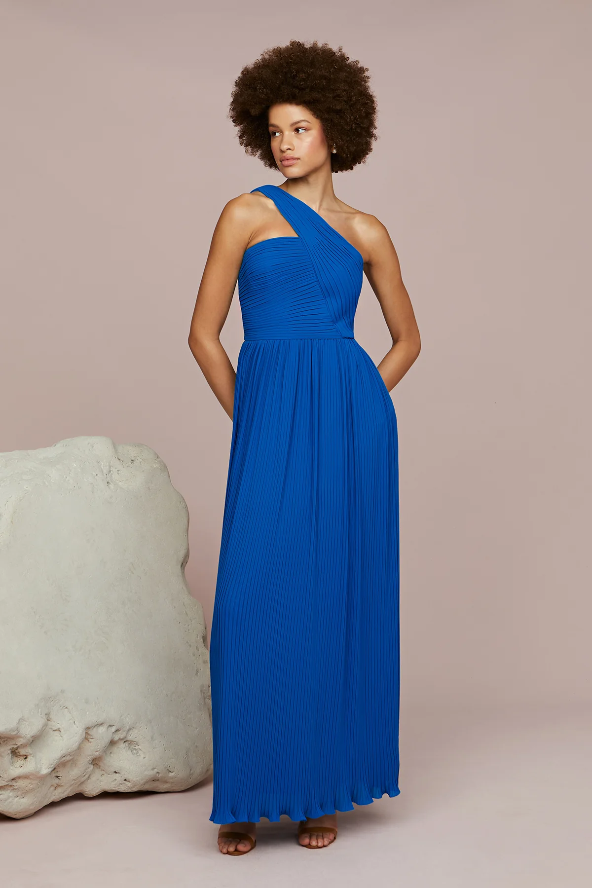 Skye Deep V Pleated Gown - Image 5