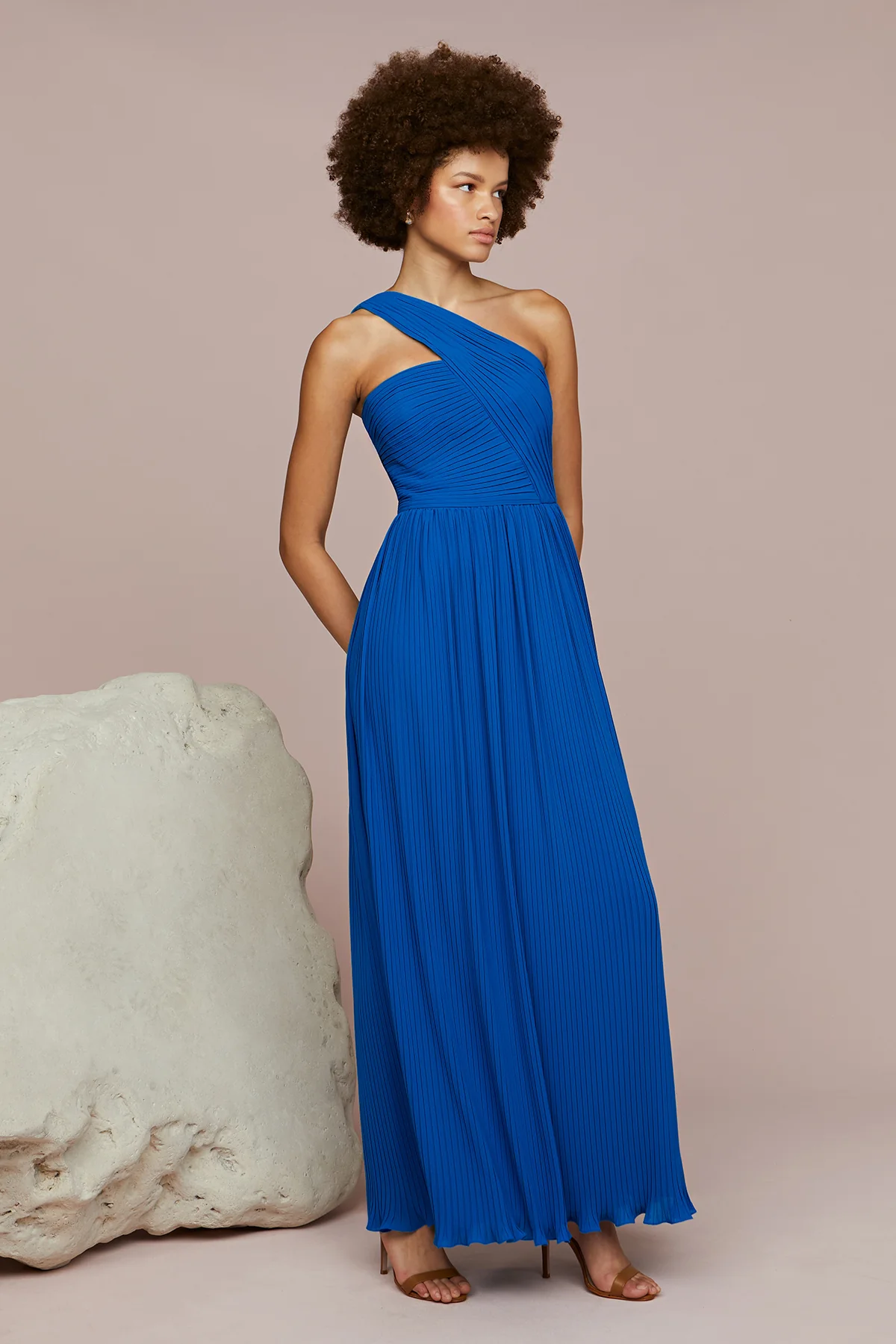 Skye Deep V Pleated Gown - Image 7