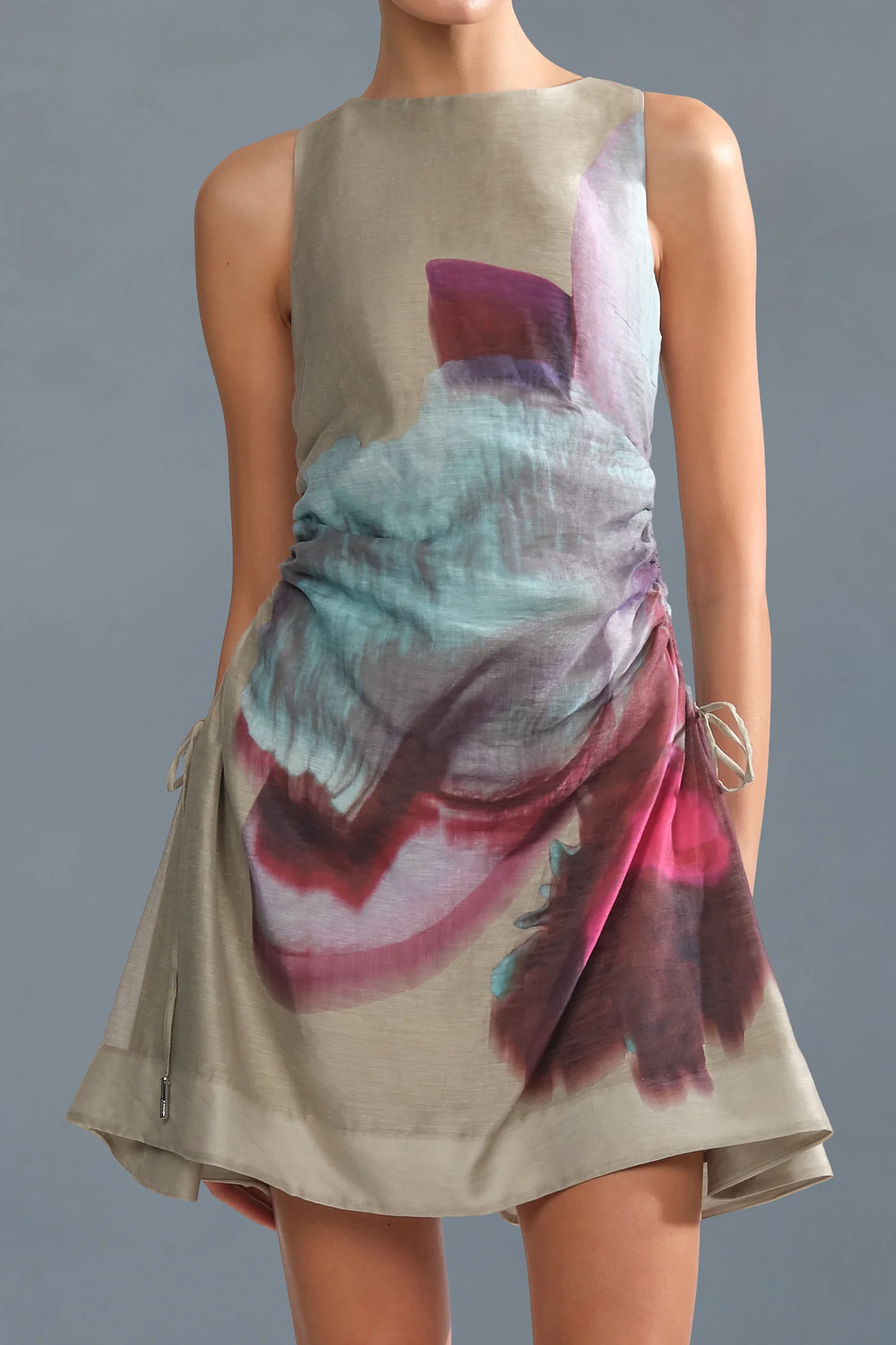 Waverlyn Ruched Mini Dress - Image 2