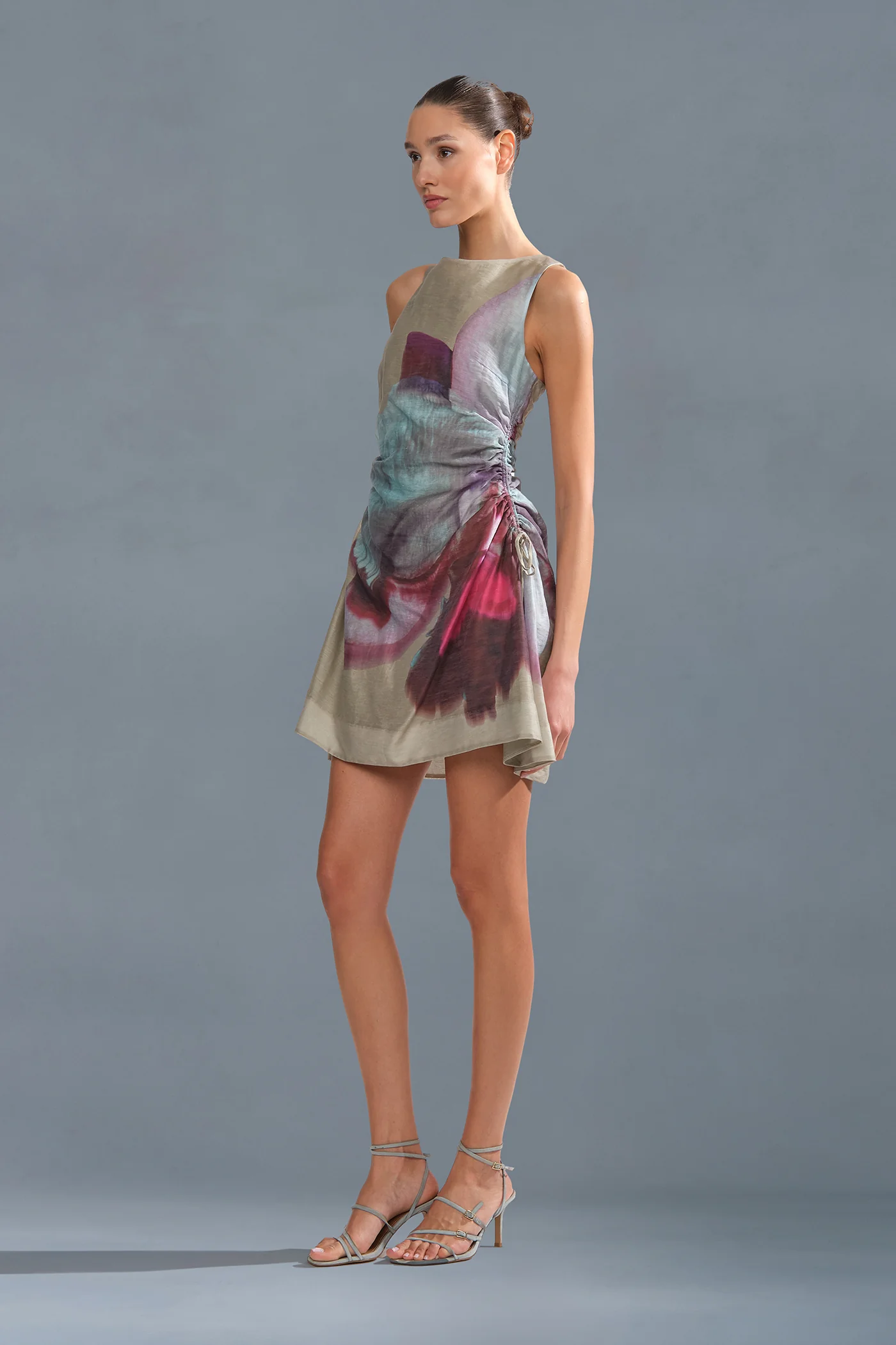Waverlyn Ruched Mini Dress - Image 4