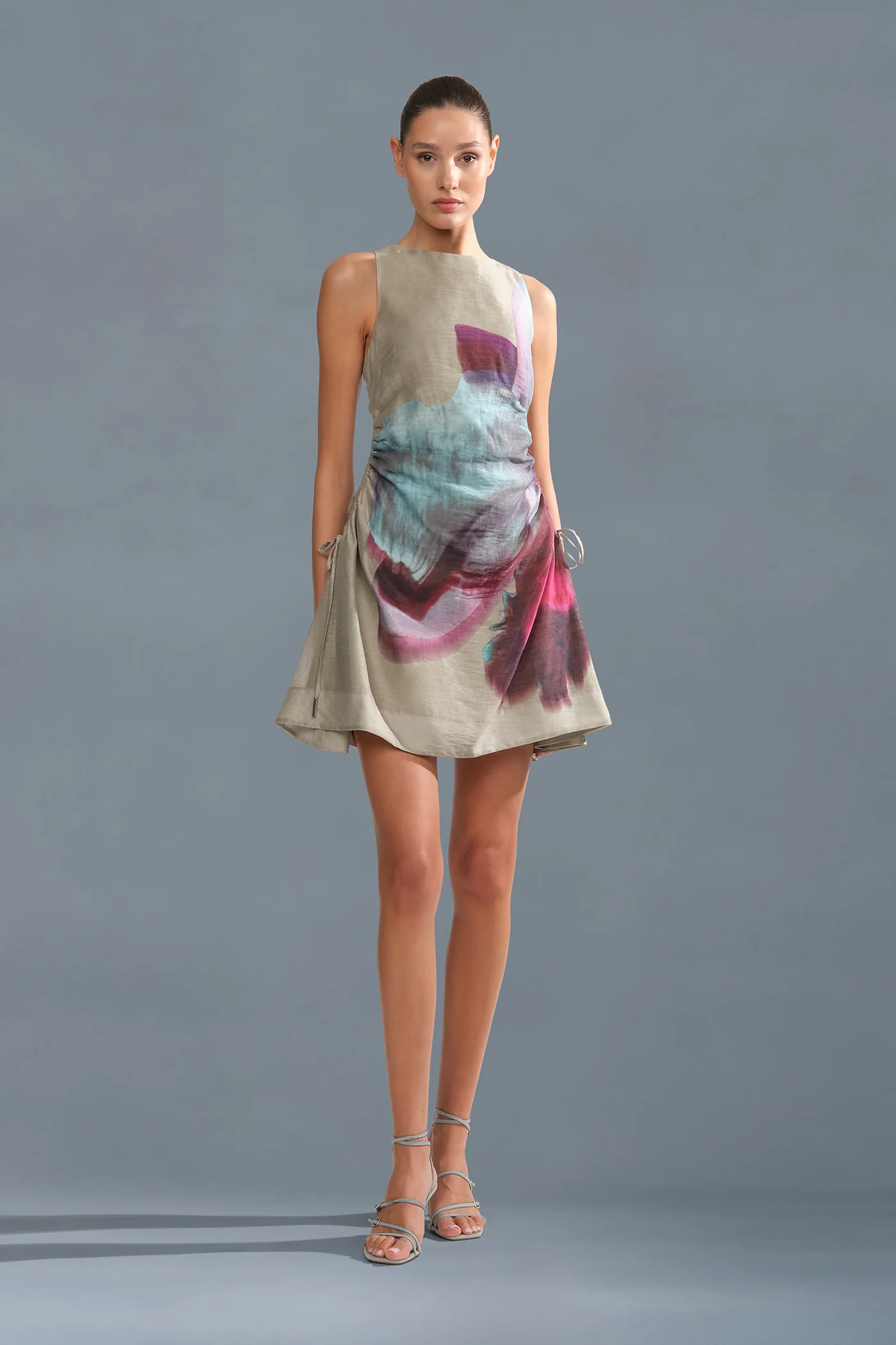 Waverlyn Ruched Mini Dress - Image 5