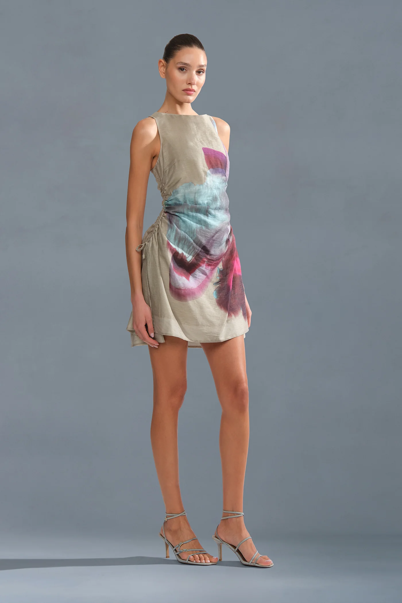 Waverlyn Ruched Mini Dress - Image 6